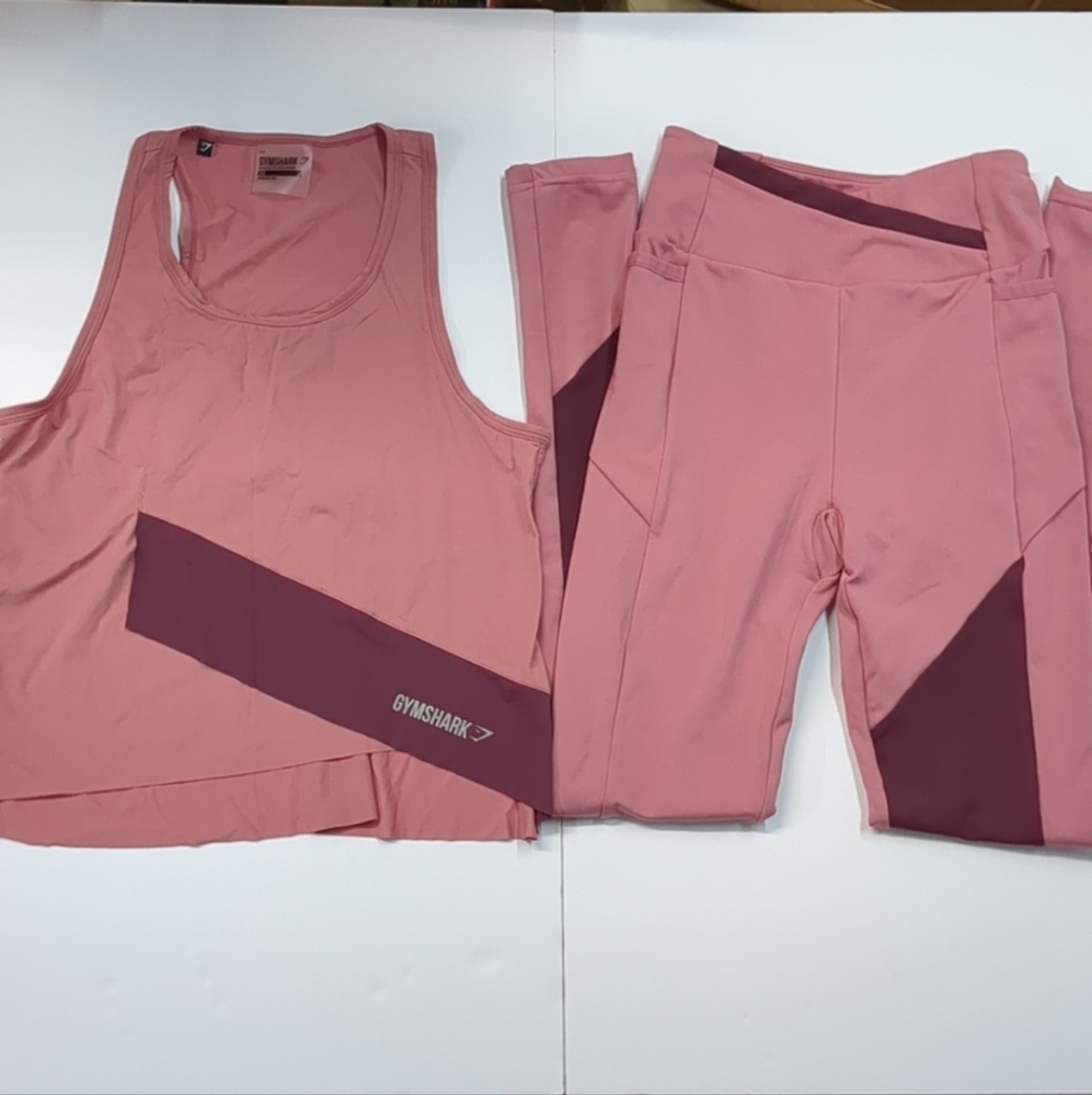 Gymshark Rose and Maroon Workout Set